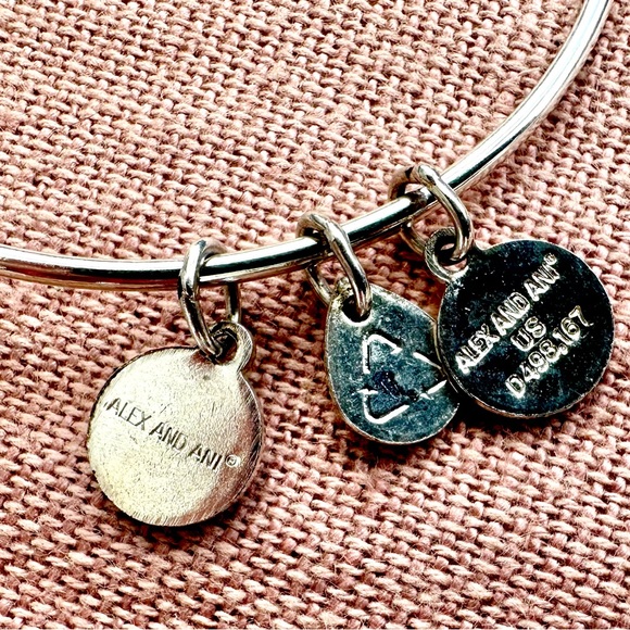 Alex and Ani Bracelet May Birthstone Charm Bangle, Emerald - Picture 4 of 5